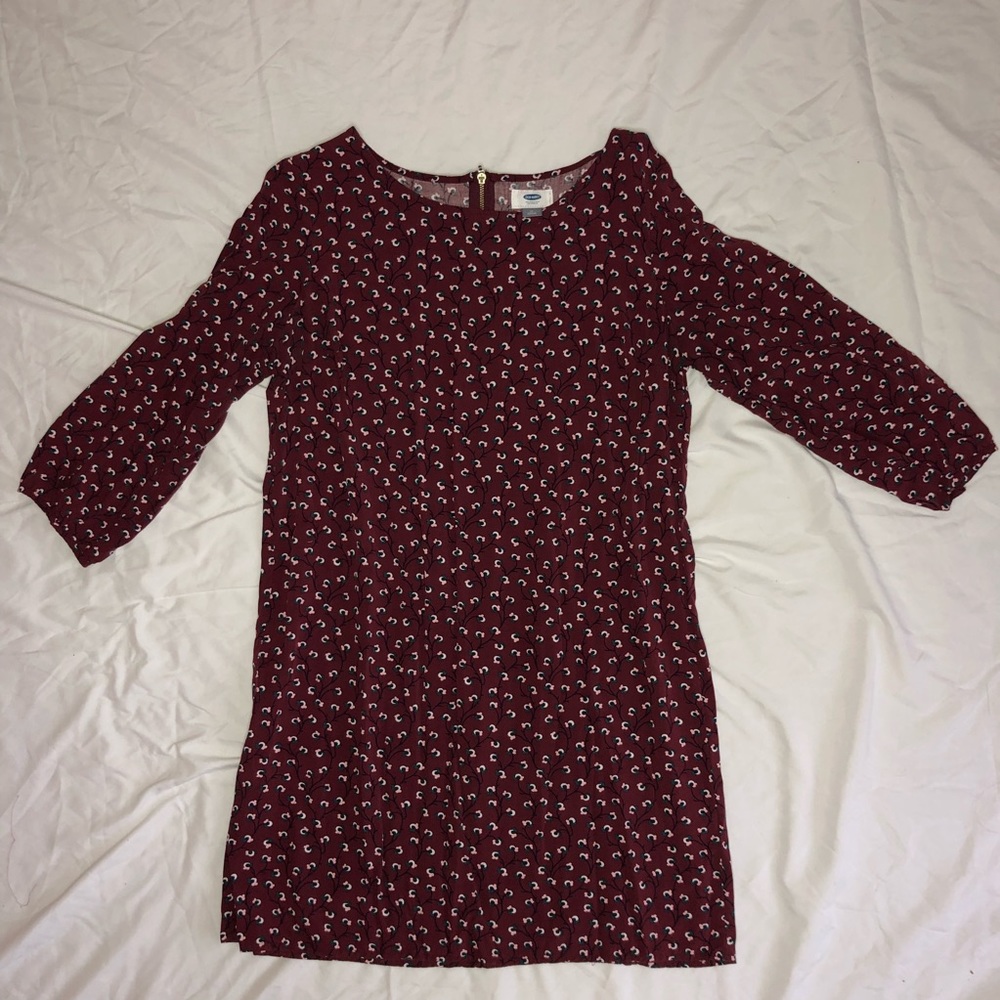 Red flowered dress
